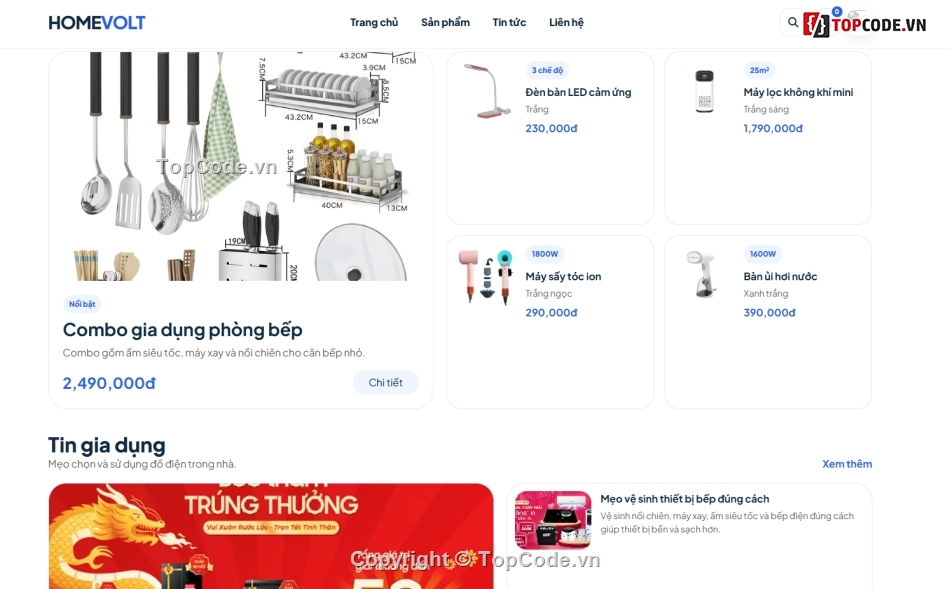 gia dụng,web gia dụng,đồ án web,web bán điện